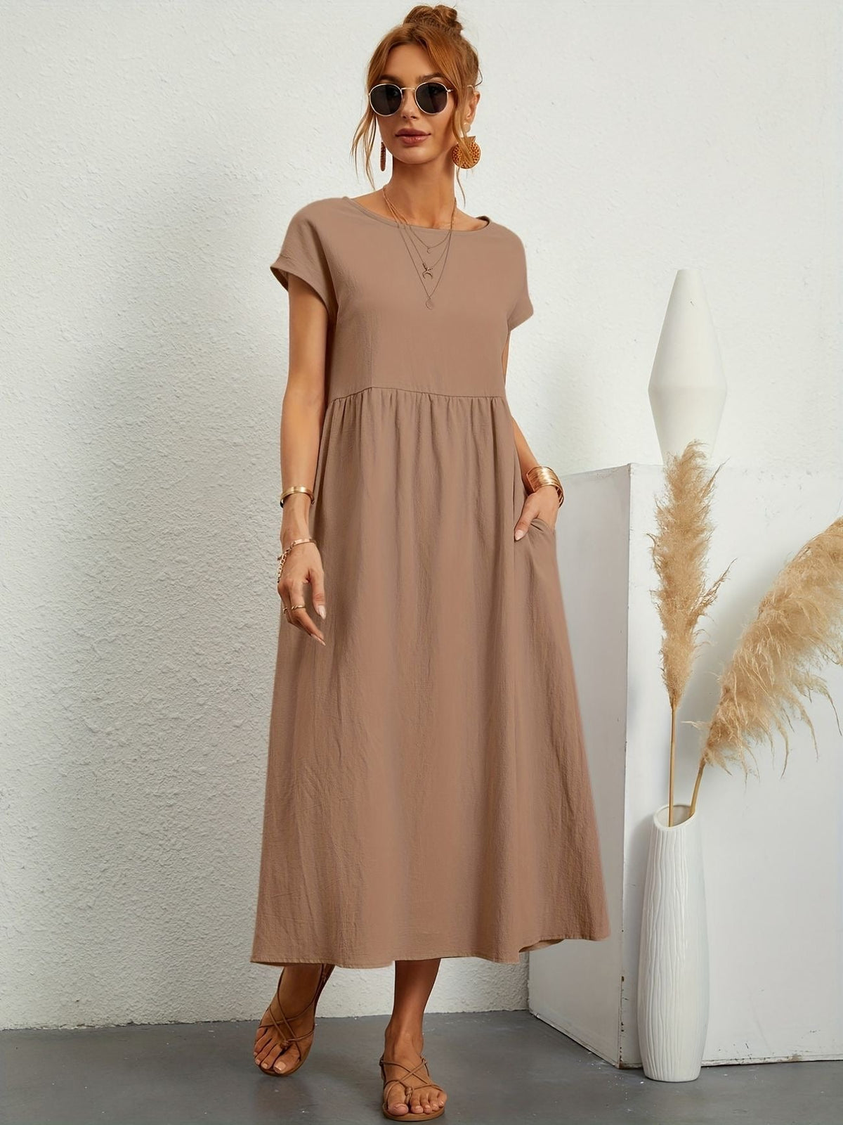 Women’s Short Sleeve Midi Dress