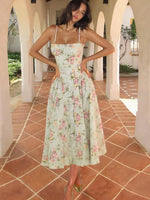 Women’s Sleeveless Corset Midi Prom Dress