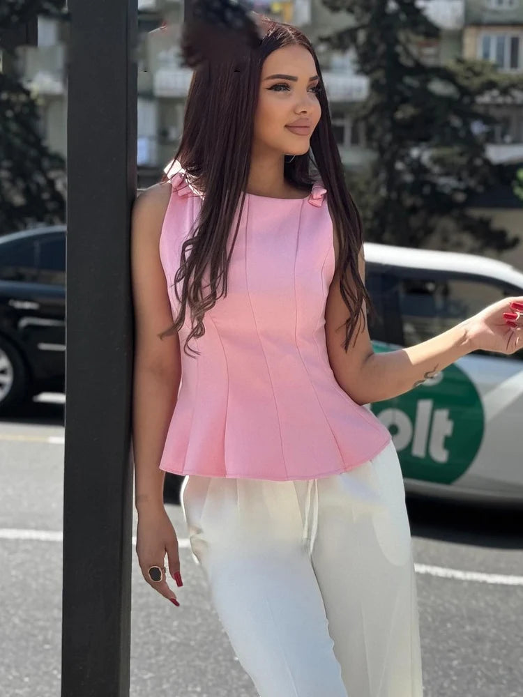 Women’s Sleeveless Halter Neck Top