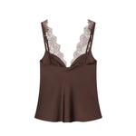 Women’s Spaghetti Strap Lace Trim Camisole Top