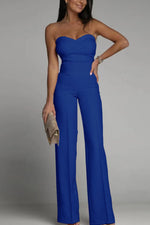 Women’s Strapless Wide Leg Jumpsuit