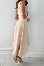 Women’s Wrap Midi Wedding Guest Dress