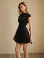 Women's A-Line High Neckline Mini Dress