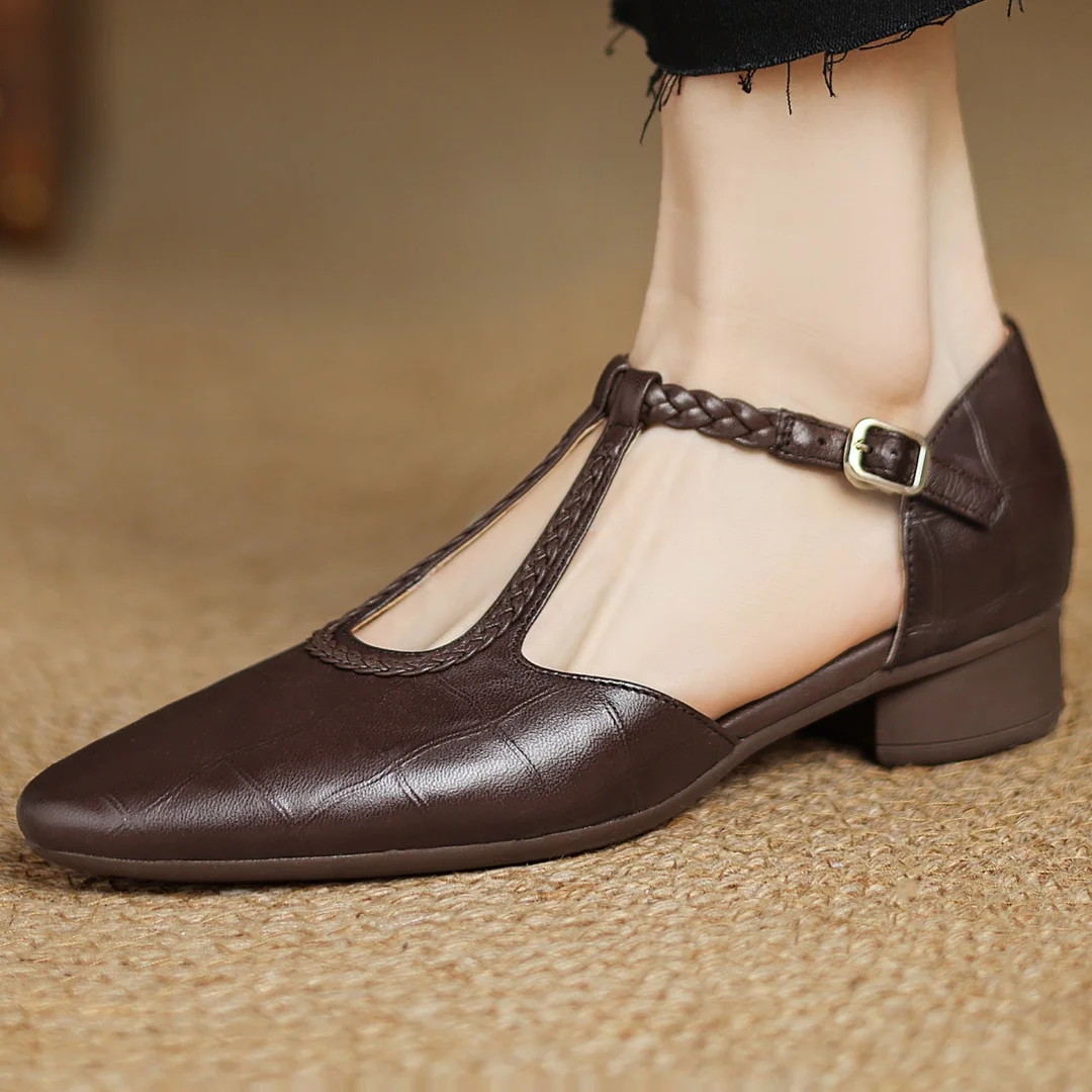 Women’s Adjustable T-Strap Mary Jane Flats