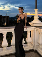 Women’s Backless Spaghetti Strap Maxi Evening Dress