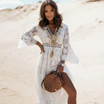 Women’s Boho Lace Long Sleeve Maxi Dress