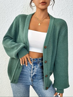 Women's Button-Front Closure Long Sleeve Cardigan