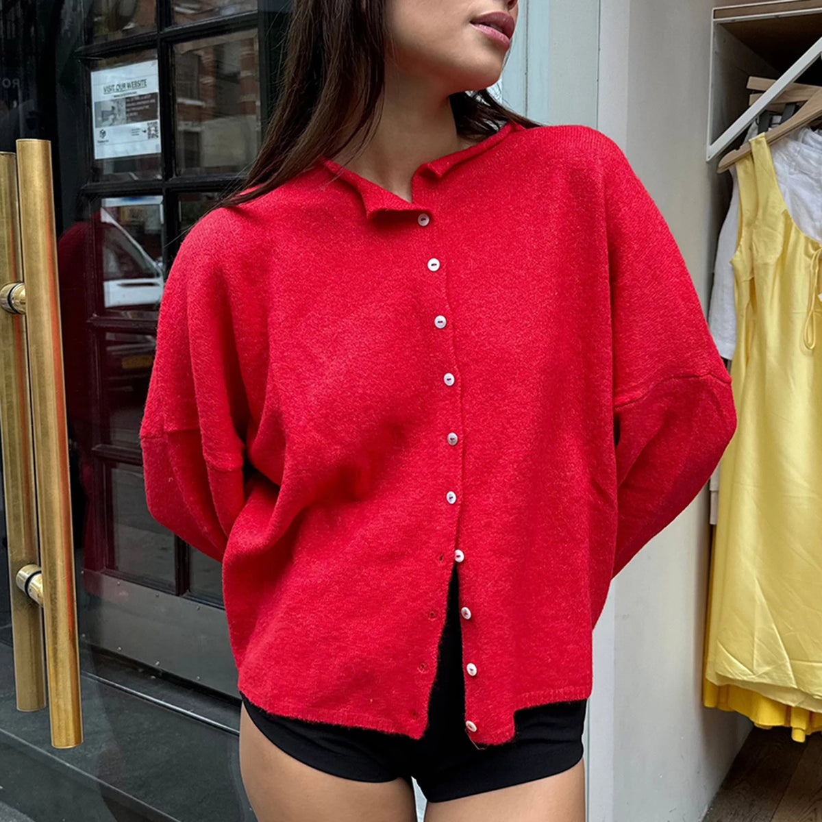 Women’s Button Front Loose Fit Cardigan