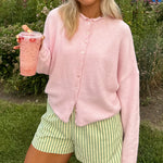 Women’s Button Front Loose Fit Cardigan