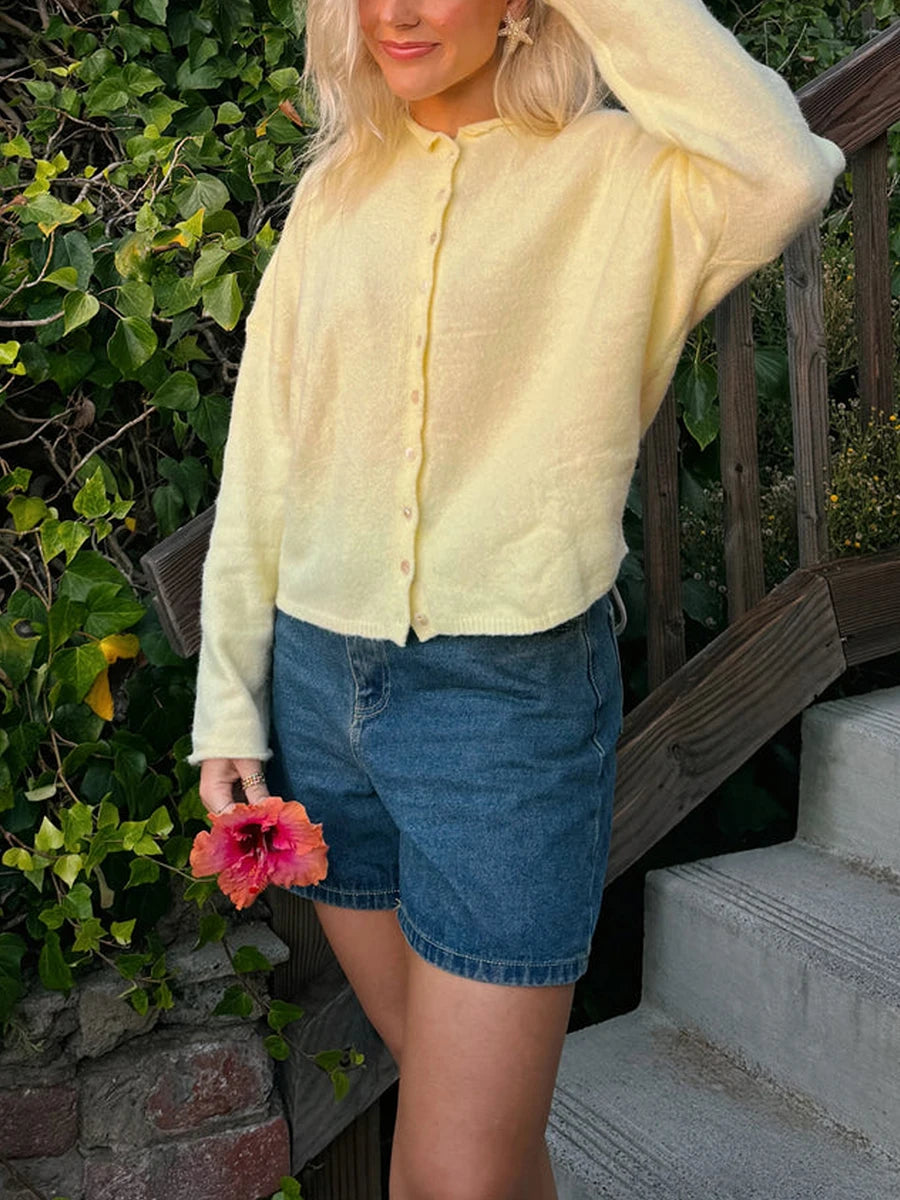 Women’s Button Front Loose Fit Cardigan