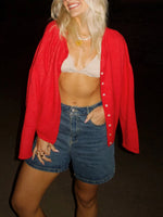 Women’s Button Front Loose Fit Cardigan