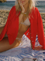 Women’s Button Front Loose Fit Cardigan