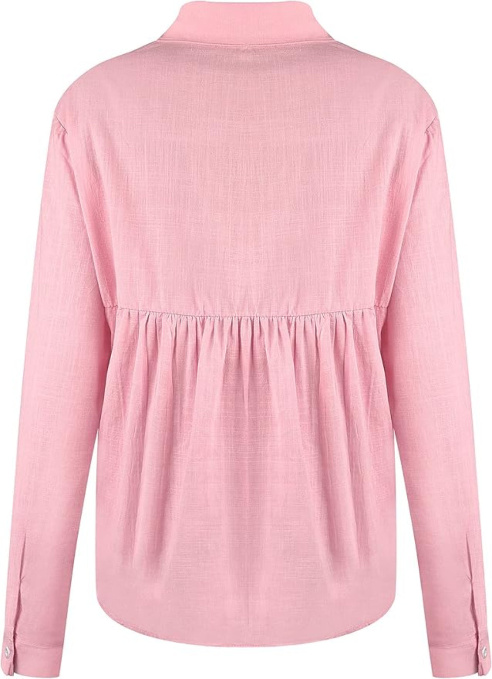 Women’s Casual Textured Button Front Long Sleeve Blouse
