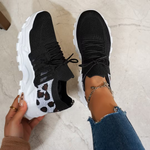 Women's Chunky Sole Rounded Toe Lace Up Sneakers
