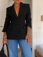 Women’s Classic Two Button Tailored Blazer