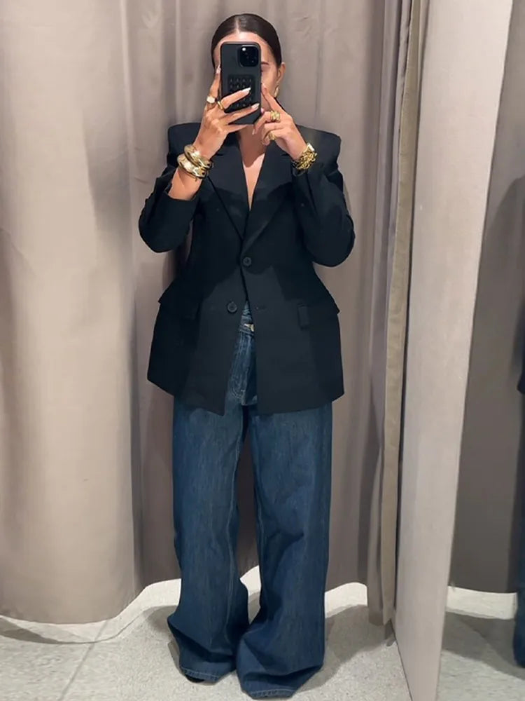 Women’s Classic Two Button Tailored Blazer