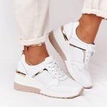 Women’s Closed Toe Lace Up Platform Sneakers