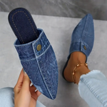 Women’s Closed Toe Pointed Slip On Mule Loafers