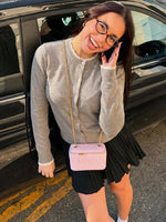 Women’s Crew Neck Button Front Knit Cardigan