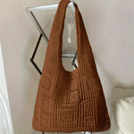 Women’s Crochet Shoulder Tote Beach Bag