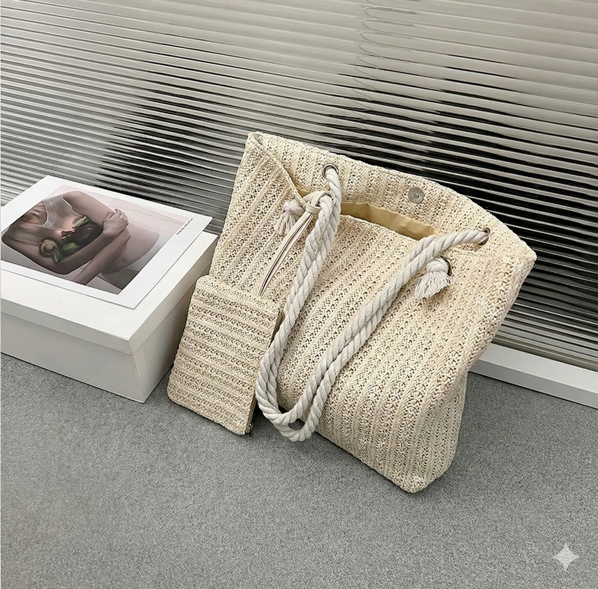 Women’s Crochet Tote Woven Beach Bag