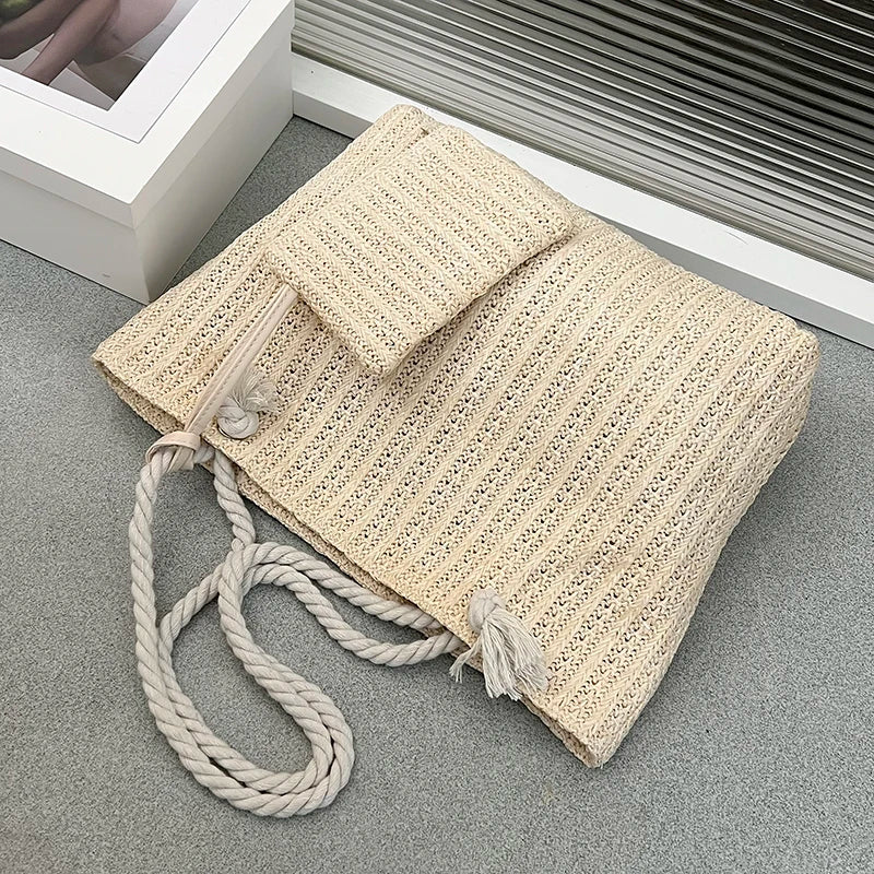 Women’s Crochet Tote Woven Beach Bag