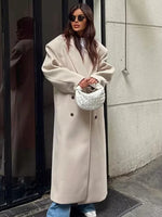 Women's Double Breasted Wool Maxi Coat
