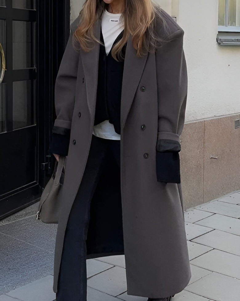 Women's Double Breasted Wool Maxi Coat