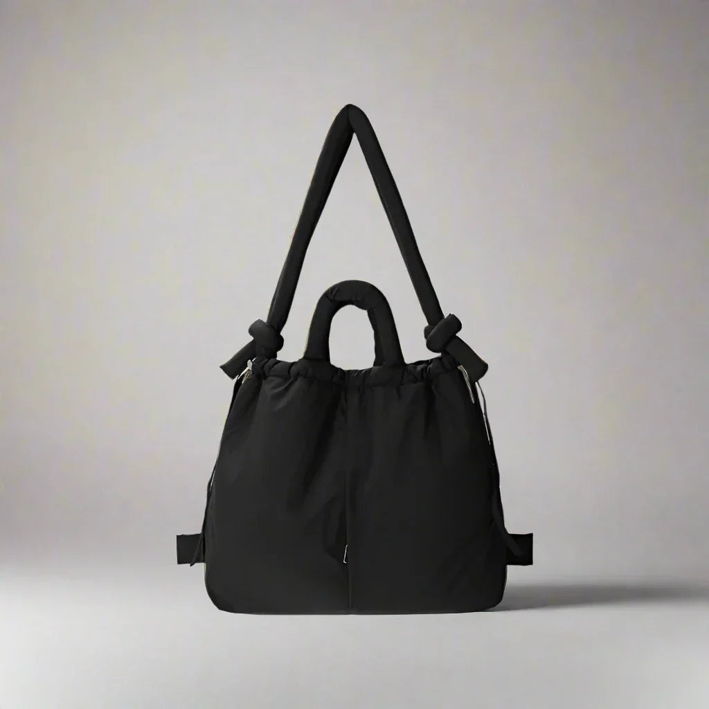 Women's Drawstring Puffer Shoulder Bag