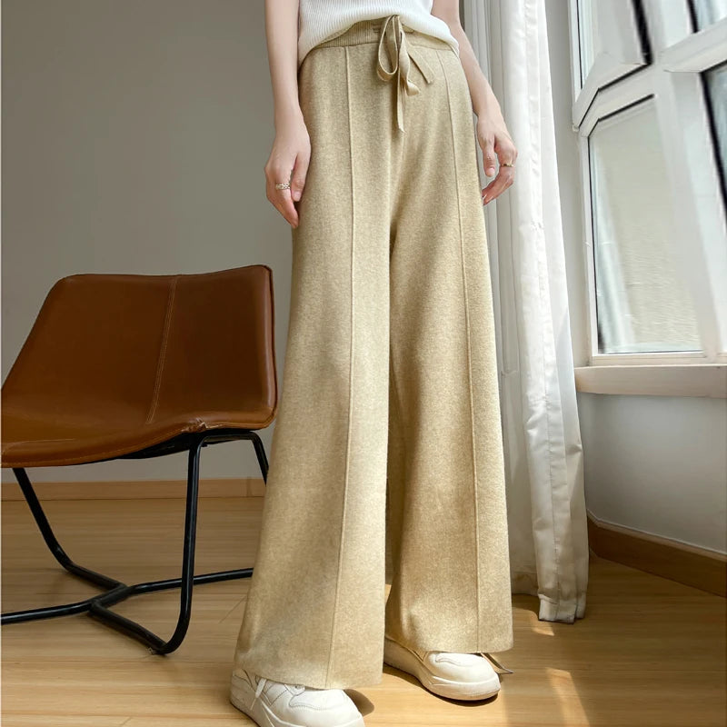 Women’s Drawstring Waist Wide Leg Lounge Pants