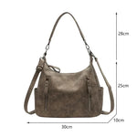 Women’s Dual Zip Pocket Detail Shoulder Bag