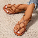 Women’s Elastic Strap Open-Toe Flat Sandals