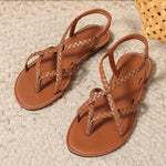 Women’s Elastic Strap Open-Toe Flat Sandals
