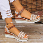 Women's Embroidered Platform Sandals