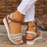 Women's Embroidered Platform Sandals