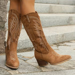 Women’s Embroidered Western Cowboy Knee High Boots