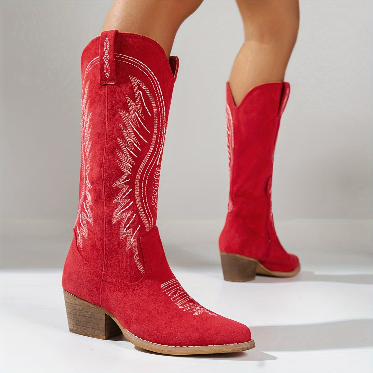 Women’s Embroidered Western Cowboy Knee High Boots