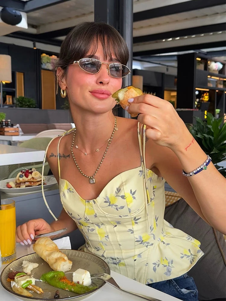 Women’s Floral Corset Camisole Top