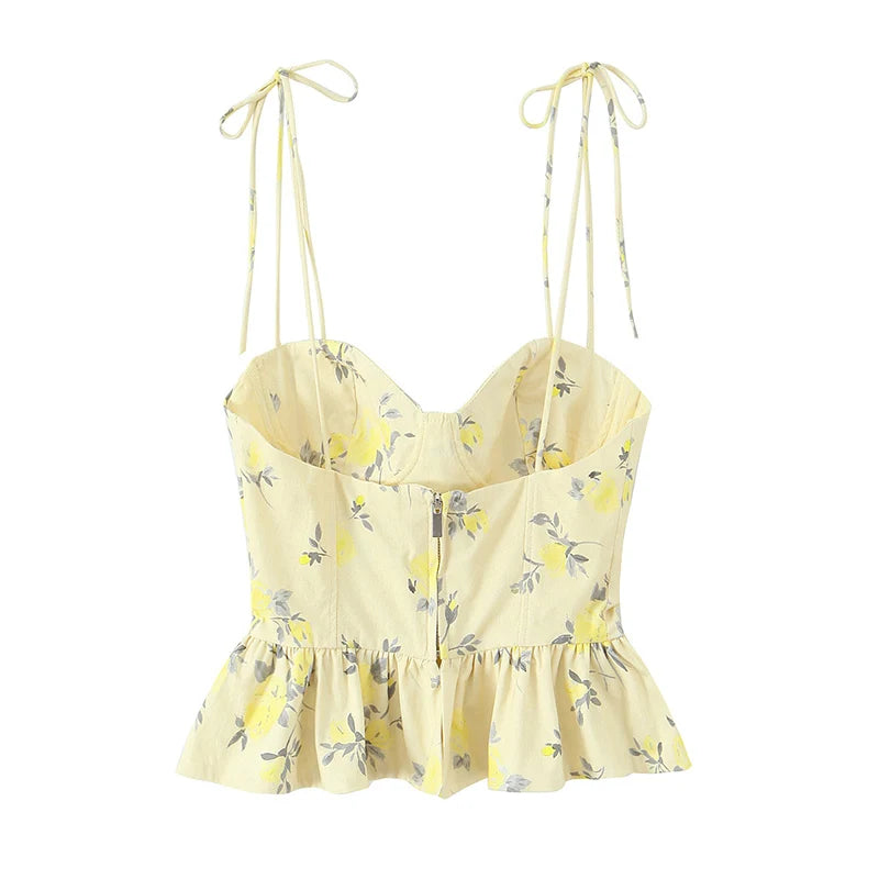 Women’s Floral Corset Camisole Top