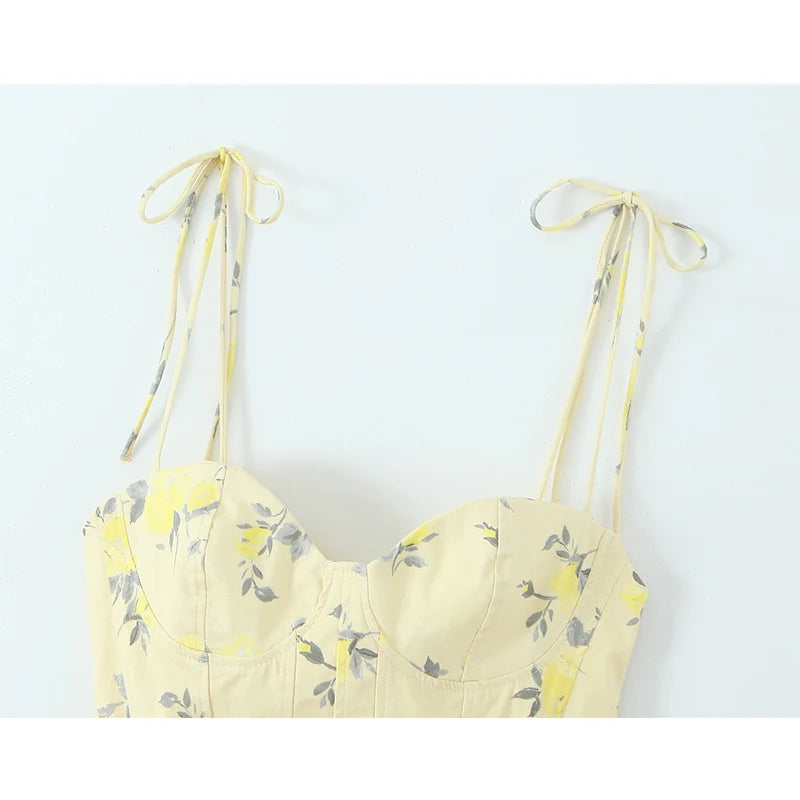 Women’s Floral Corset Camisole Top