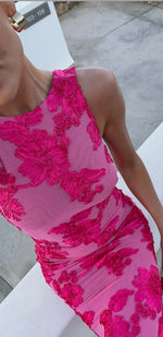 Women’s Floral Sleeveless Maxi Wedding Guest Dress