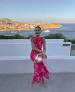 Women’s Floral Sleeveless Maxi Wedding Guest Dress