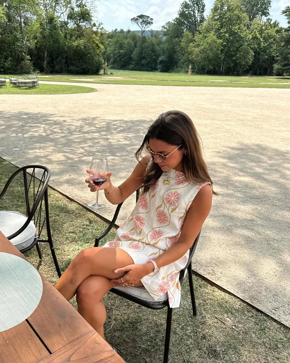 Women’s Floral Straight Neck Mini Summer Dress