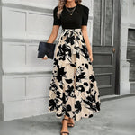 Women’s Floral Tie Waist Maxi Dress