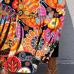 Women's Floral V Neck Tiered Sleeveless Maxi Sundress