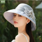 Women’s Flower Wide Brim Sun Hat