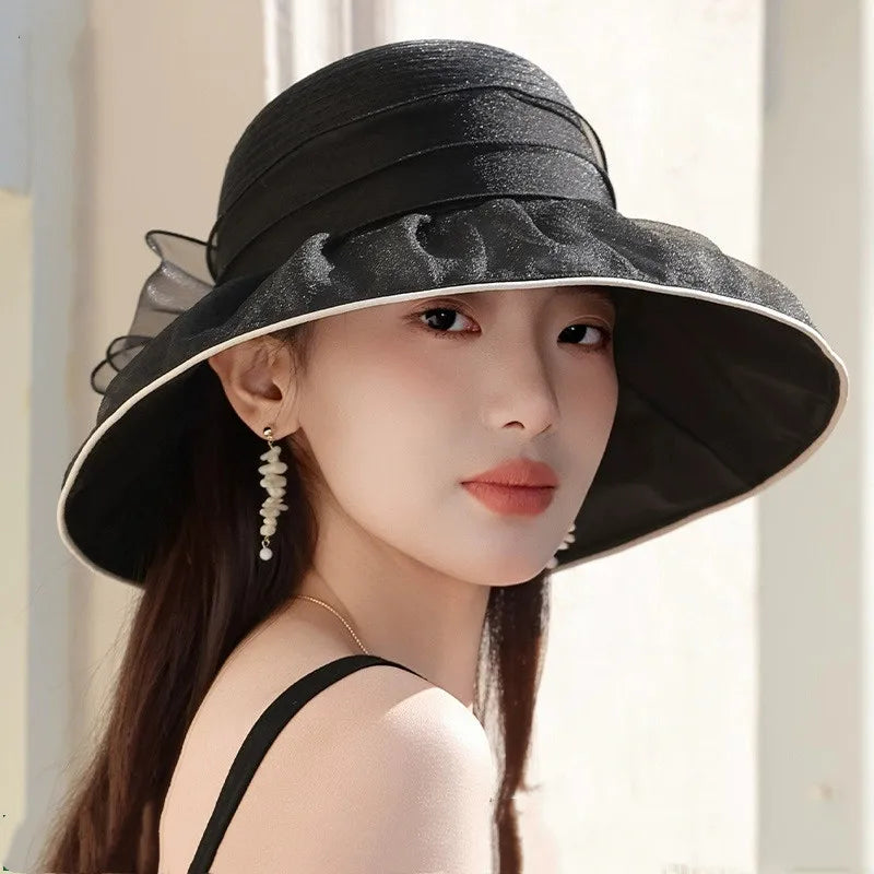 Women’s Flower Wide Brim Sun Hat