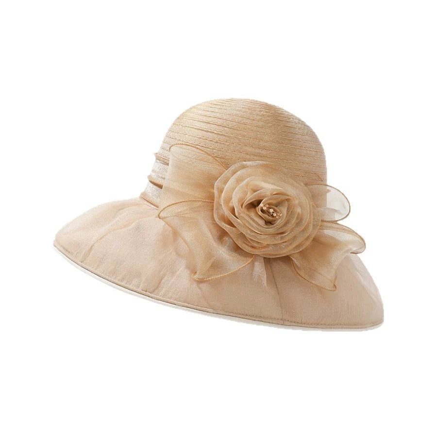 Women’s Flower Wide Brim Sun Hat