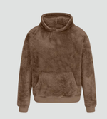 Women's Fuzzy Kangaroo-Pocket Pullover Fleece Hoodie