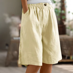 Women's Gathered Waist Wide-Leg Shorts
